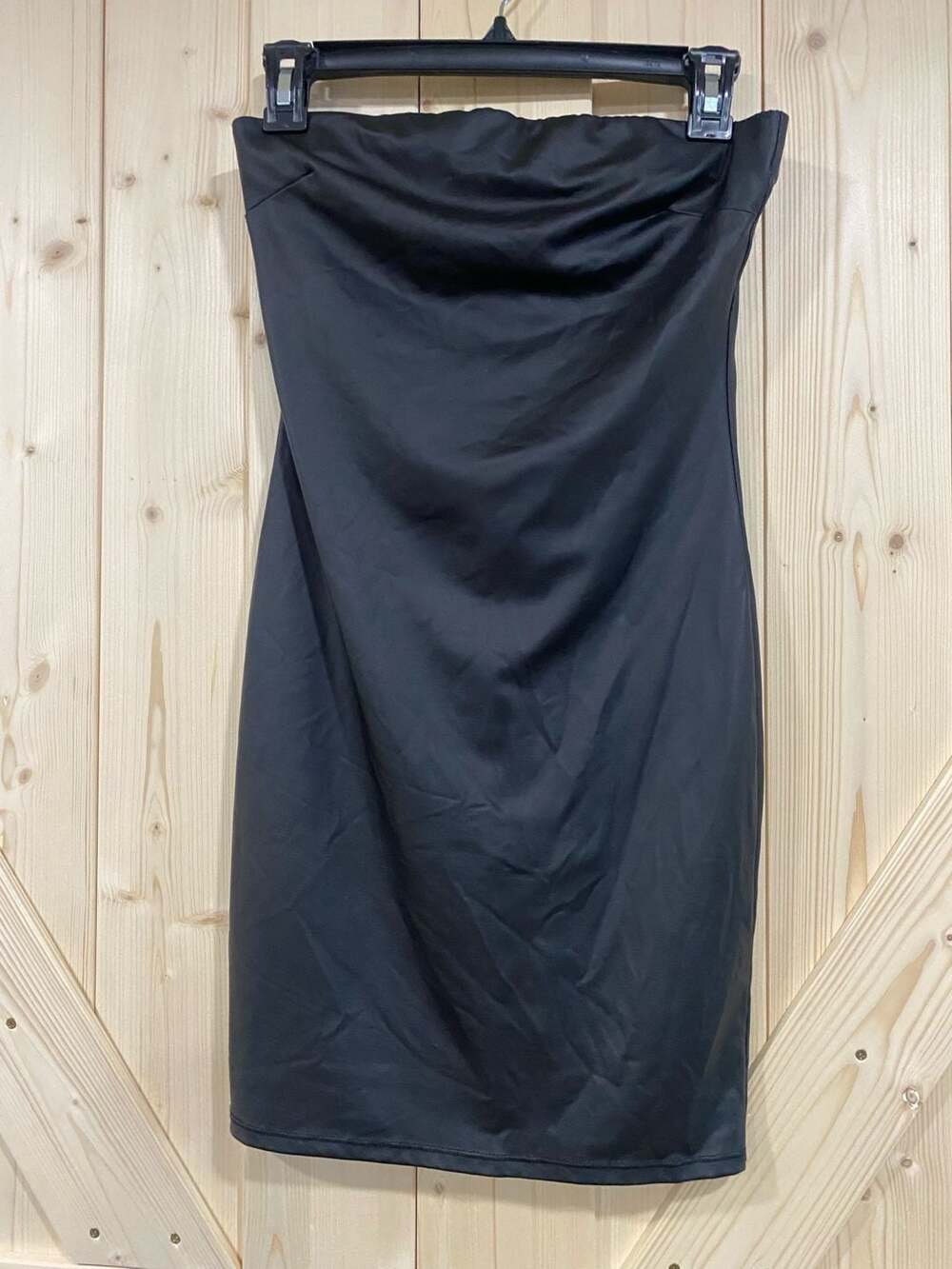 Forever 21 Black Strapless Midi Dress Size M